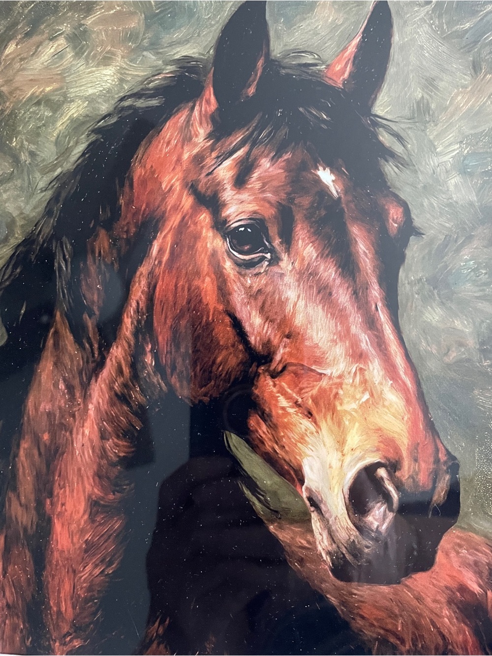 Framed Brown Horse Portrait Art Print - Classic Equestrian Wall Art - Picture 3 of 3